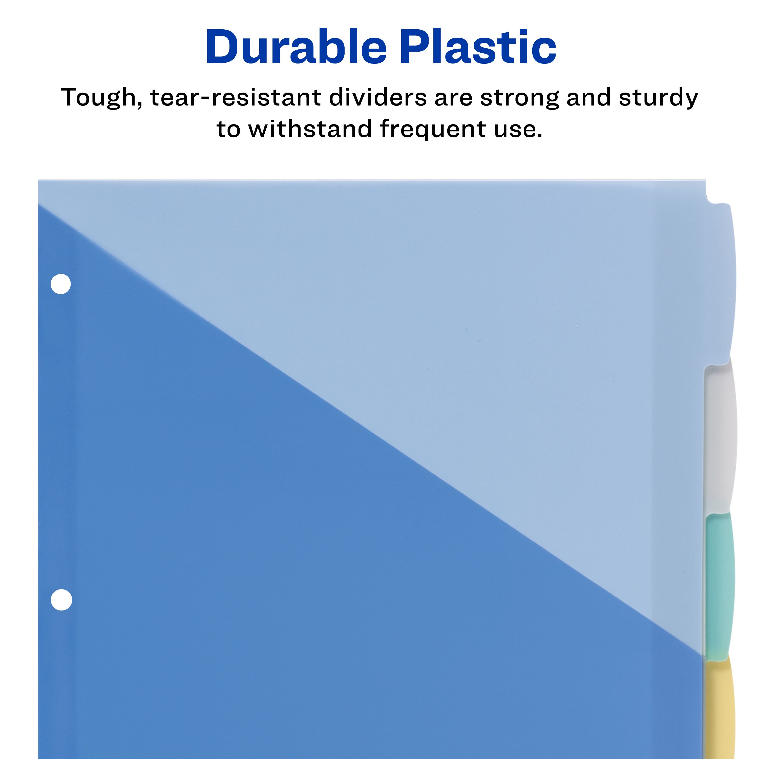 Avery Write & Erase Durable Plastic Dividers with Pockets
